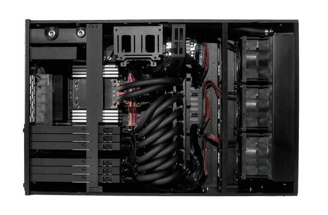 Comino chassis illustration for 8× Radeon PRO W7900